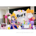 Teacher's Day scene arrangement with decorative balloons